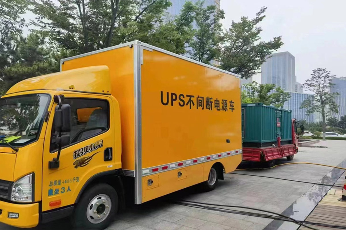 新城街道发电机租赁施工现场