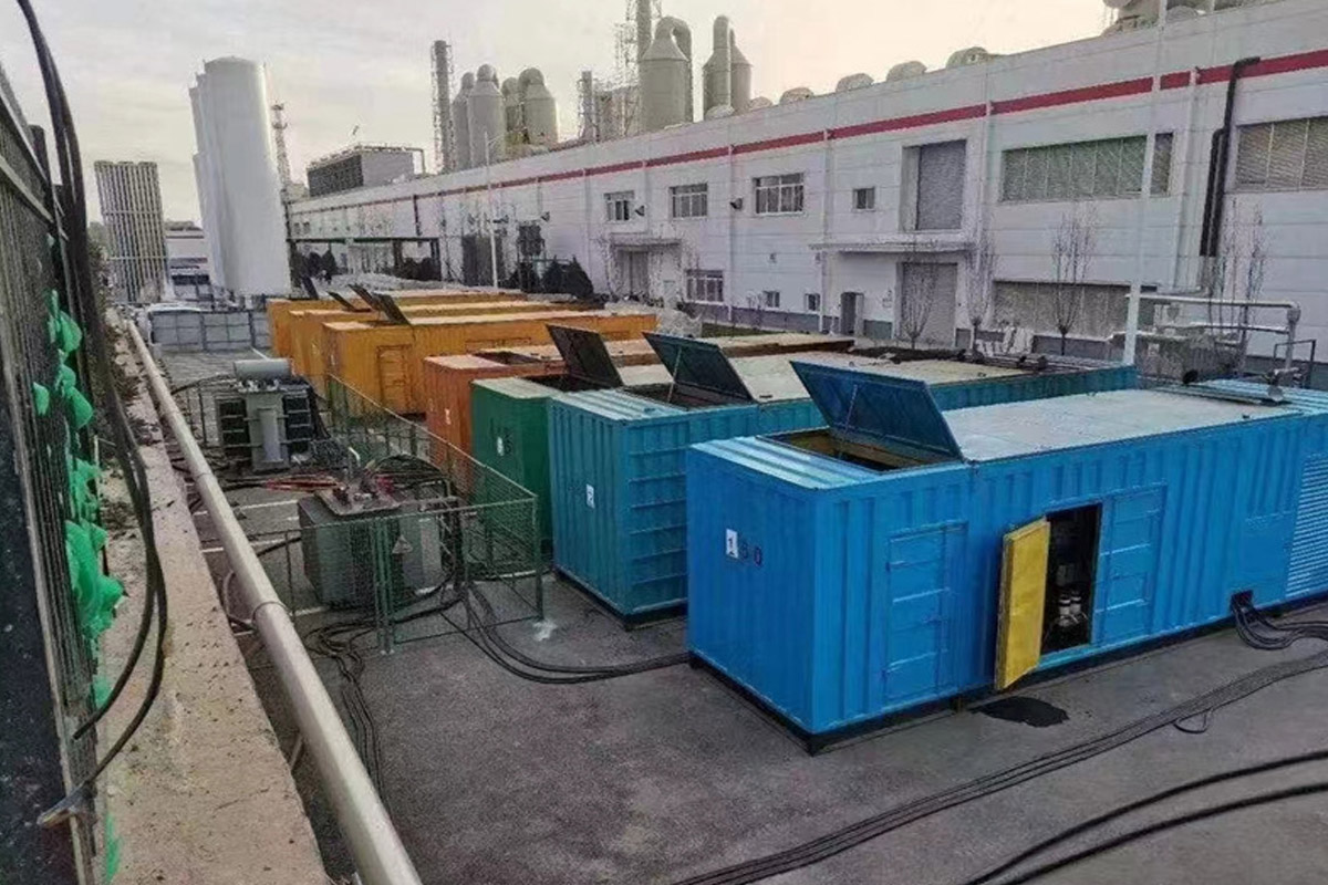 新城街道发电机租赁施工现场